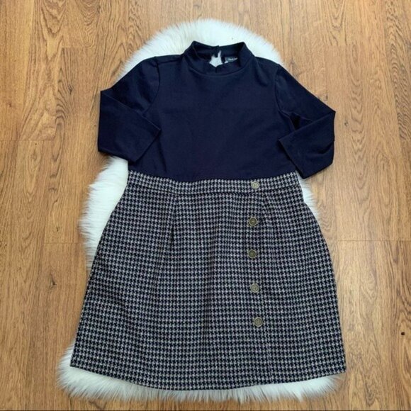 ModCloth Blue Tweed Dress Plus Size 1X. New with tags. 3/4 sleeve - Picture 3 of 15